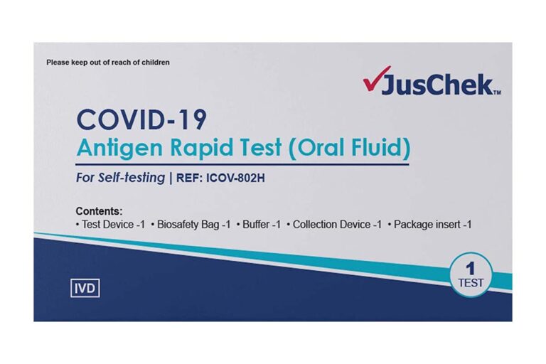 JusCheck COVID19 Oral Fluid Rapid Antigen Test (Single Kit